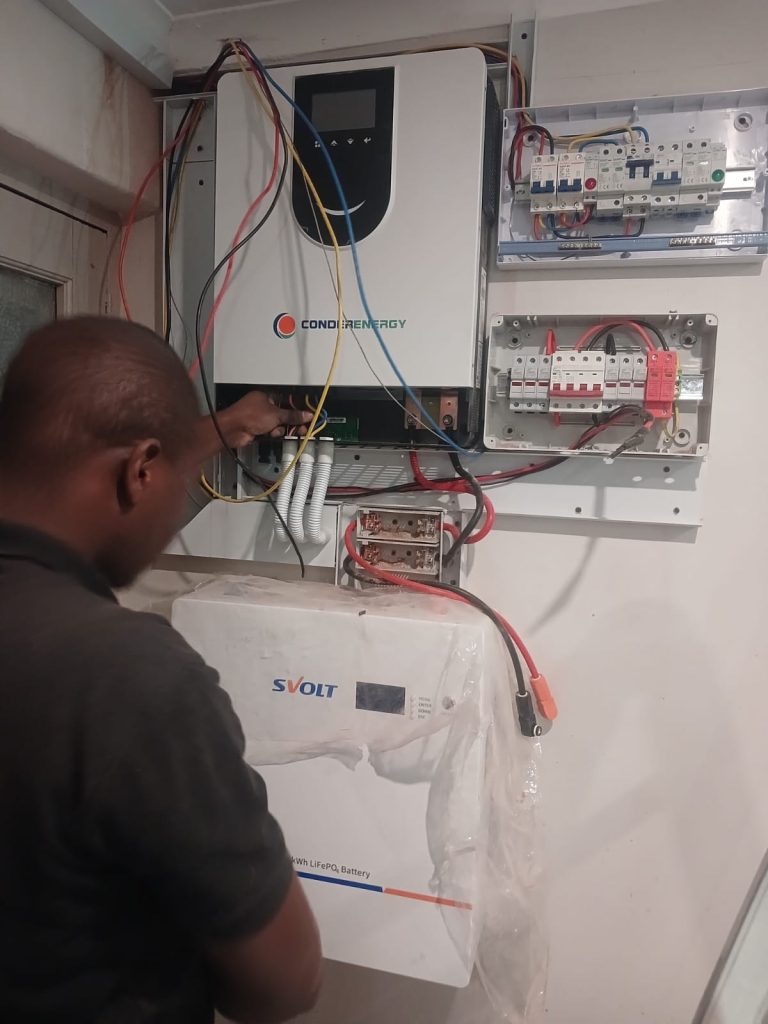 Licensed electrician carrying out electrical installation and maintenance in Cape Town
