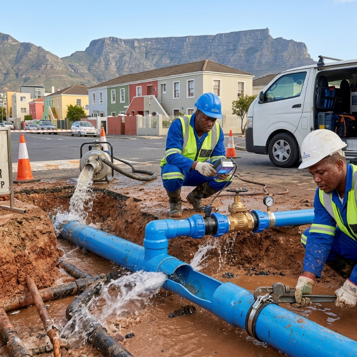 Burst pipe repair services in Cape Town by Romelectrical, providing fast emergency repairs for damaged and leaking water pipes.