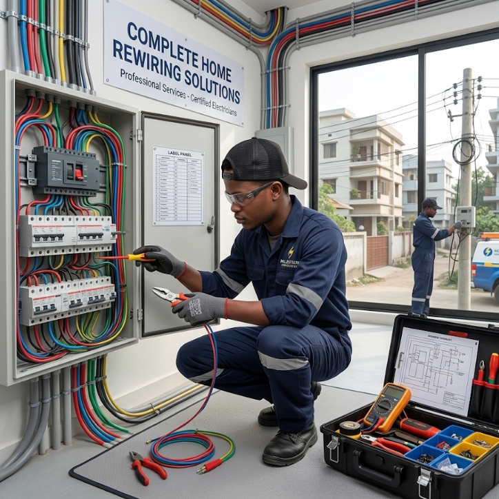 Complete home rewiring services in Cape Town
