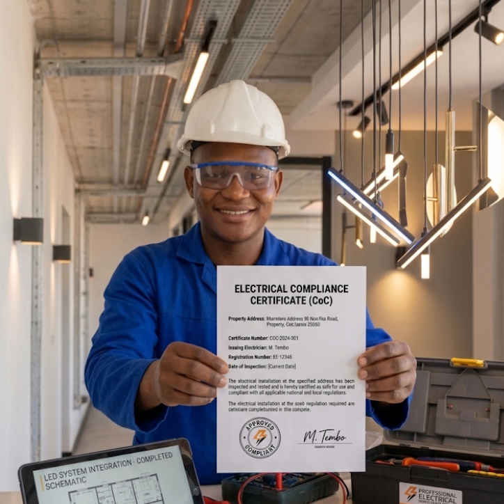 Electrical compliance certificate for a property in Cape Town