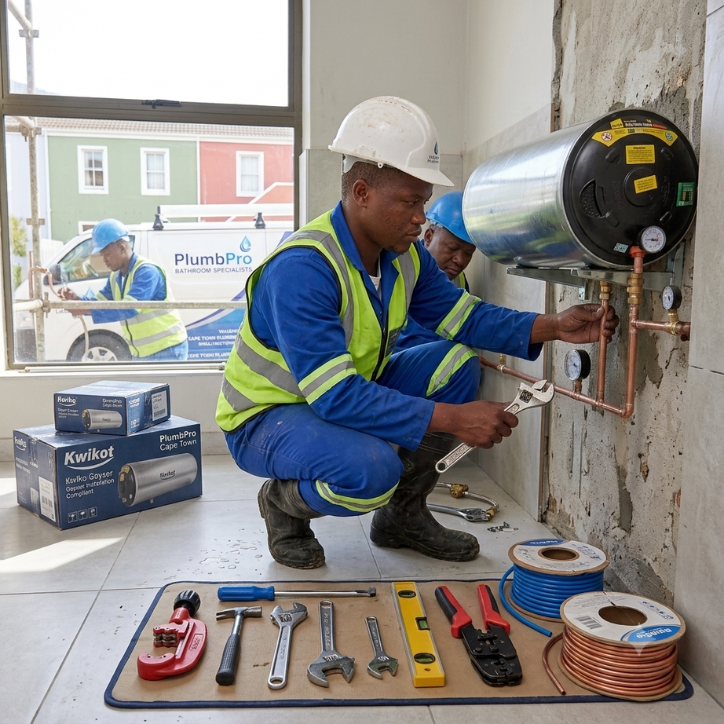 Professional geyser installation services in Cape Town by Romelectrical, providing safe and reliable electric and solar geyser installations for homes and businesses.